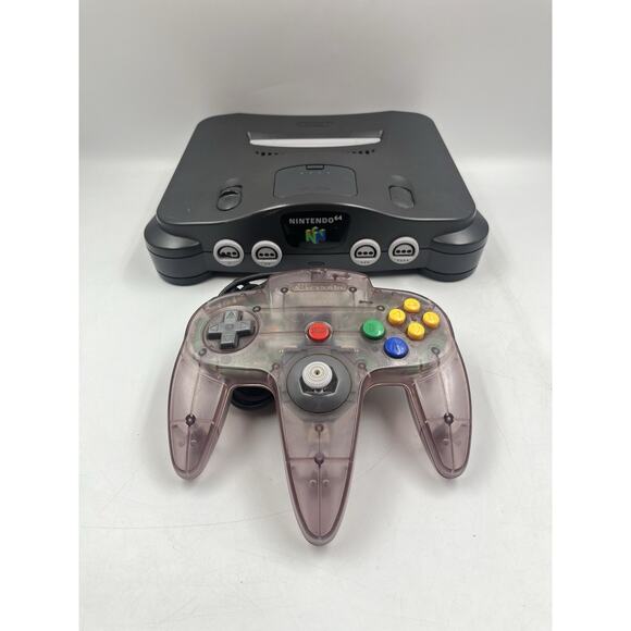 Nintendo 64 N64 Console Bundle w/ OEM Atomic Purple Controller- Tested - Picture 2 of 15